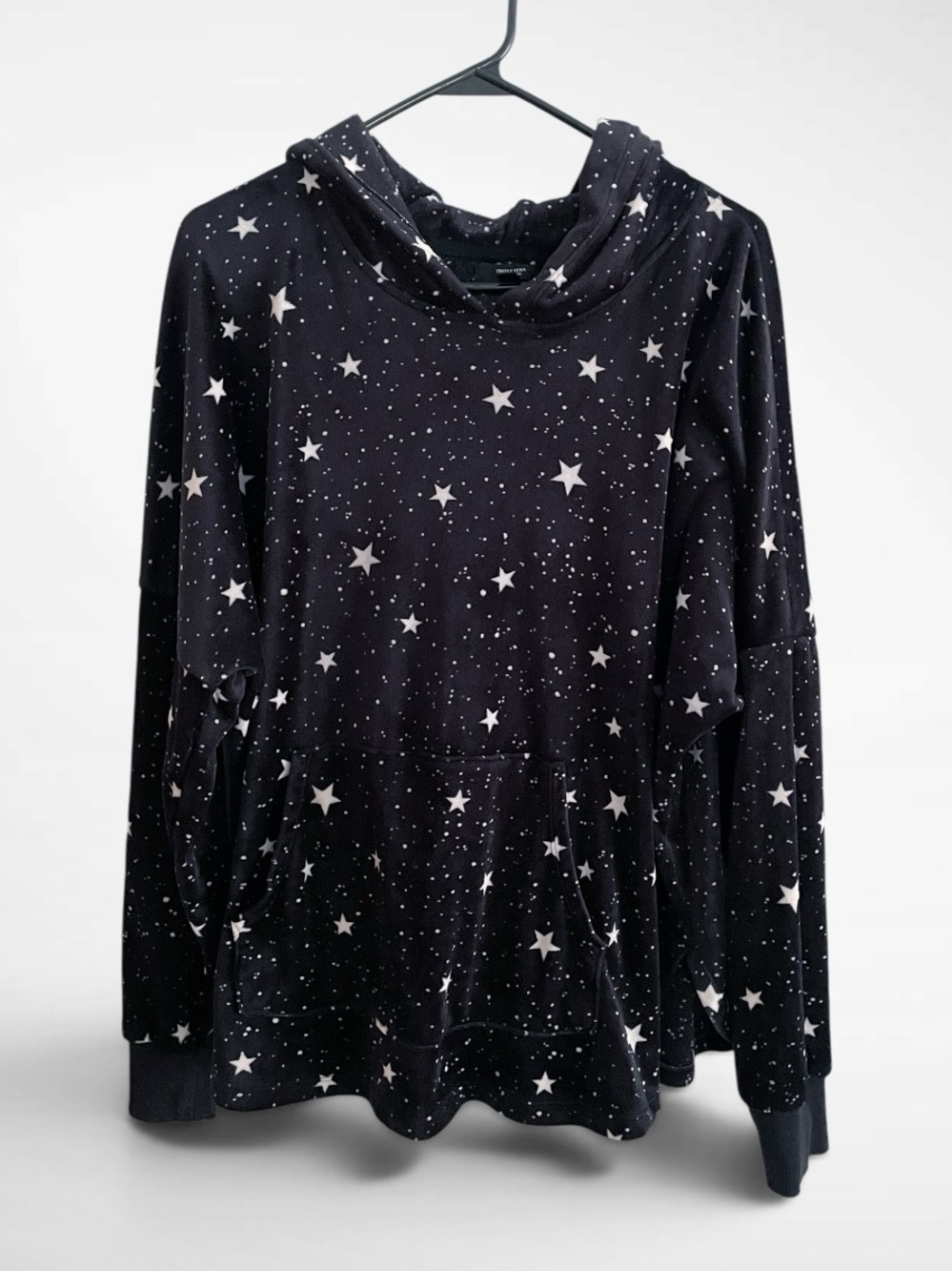Simply Vera Vera Wang Plus-Size Celestial Star Print Long-Sleeve Hoodie